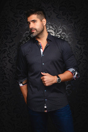 Chemise manches longues en Knit pour homme par Au Noir | HOUND Noir Olive | Machemise.ca, inventaire complet de la marque Au Noir