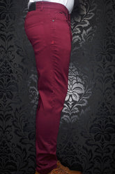 Jeans for men by Au Noir | JOHNNY-SKC Burgundy | Menshirt, complete inventory of the Au Noir brand