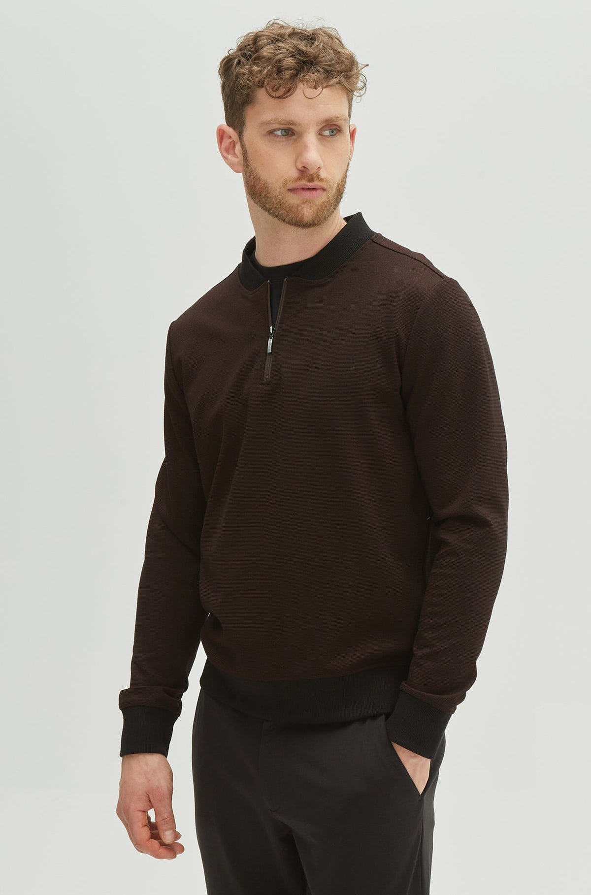Chandail manches longues pour homme par Robert Barakett | Jamestown RB12045 Port | Boutique Vvög, vêtements mode pour homme et femme