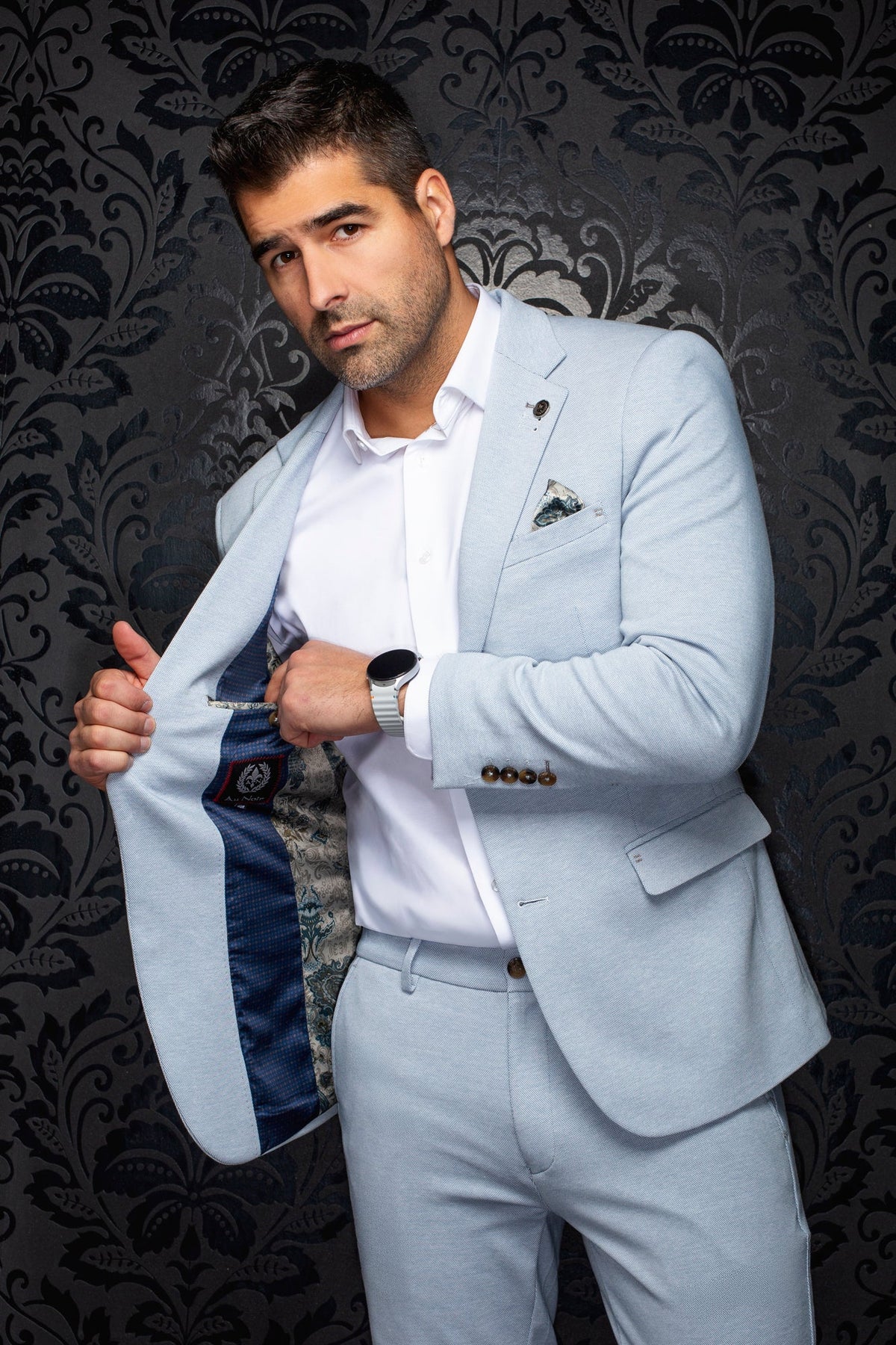 Veston pour homme par Au Noir | KAEL Bleu | Machemise.ca, inventaire complet de la marque Au Noir