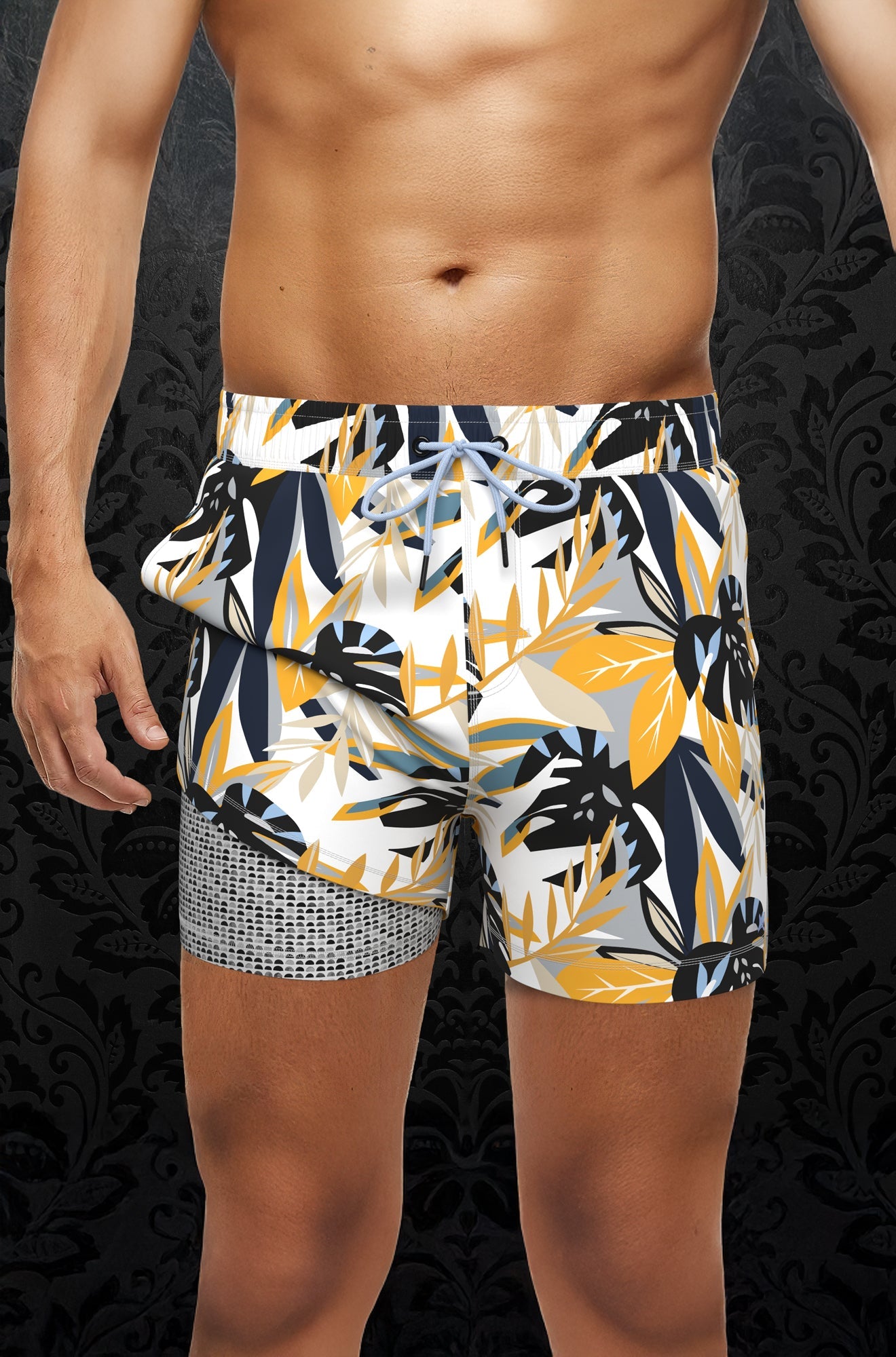 Maillot short pour homme par Au Noir | KAHIAU Or | Machemise.ca, inventaire complet de la marque Au Noir