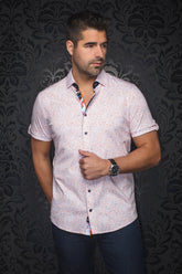 Chemise manches courtes en Knit pour homme par Au Noir | LANDO(SS) Orange | Machemise.ca, inventaire complet de la marque Au Noir