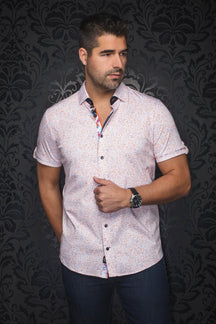 Chemise manches courtes en Knit pour homme par Au Noir | LANDO(SS) Orange | Machemise.ca, inventaire complet de la marque Au Noir