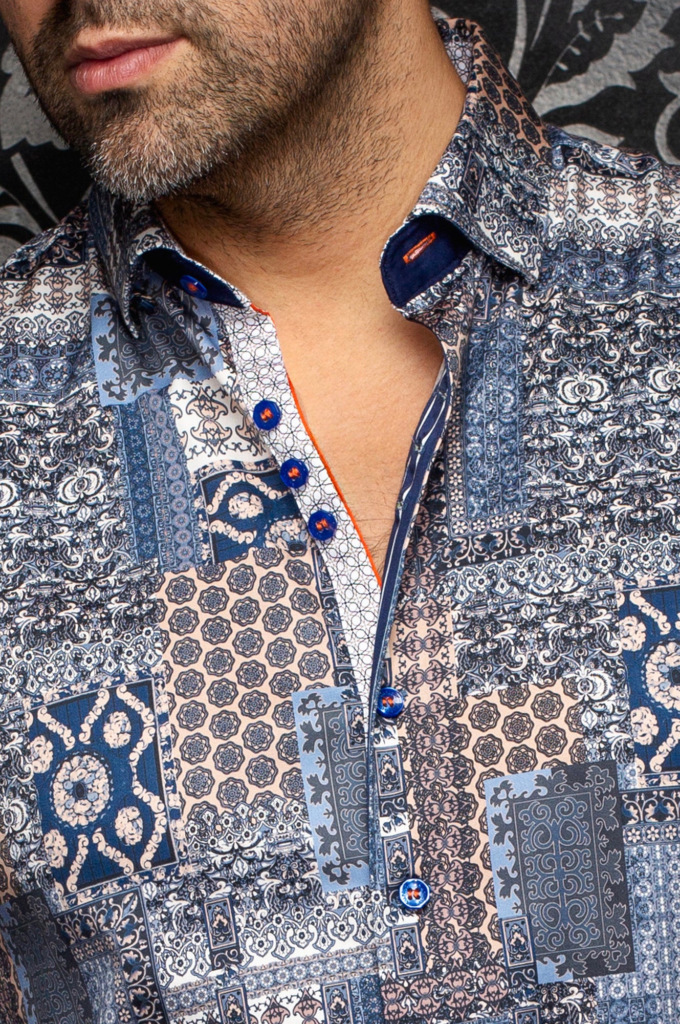 Chemise manches longues en coton extensible pour homme par Au Noir | LISBON Crème | Machemise.ca, inventaire complet de la marque Au Noir