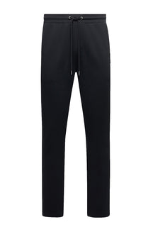Pantalon jogging sport noir isolé avec cordon à embouts métalliques et taille élastique pour homme par Psycho Bunny