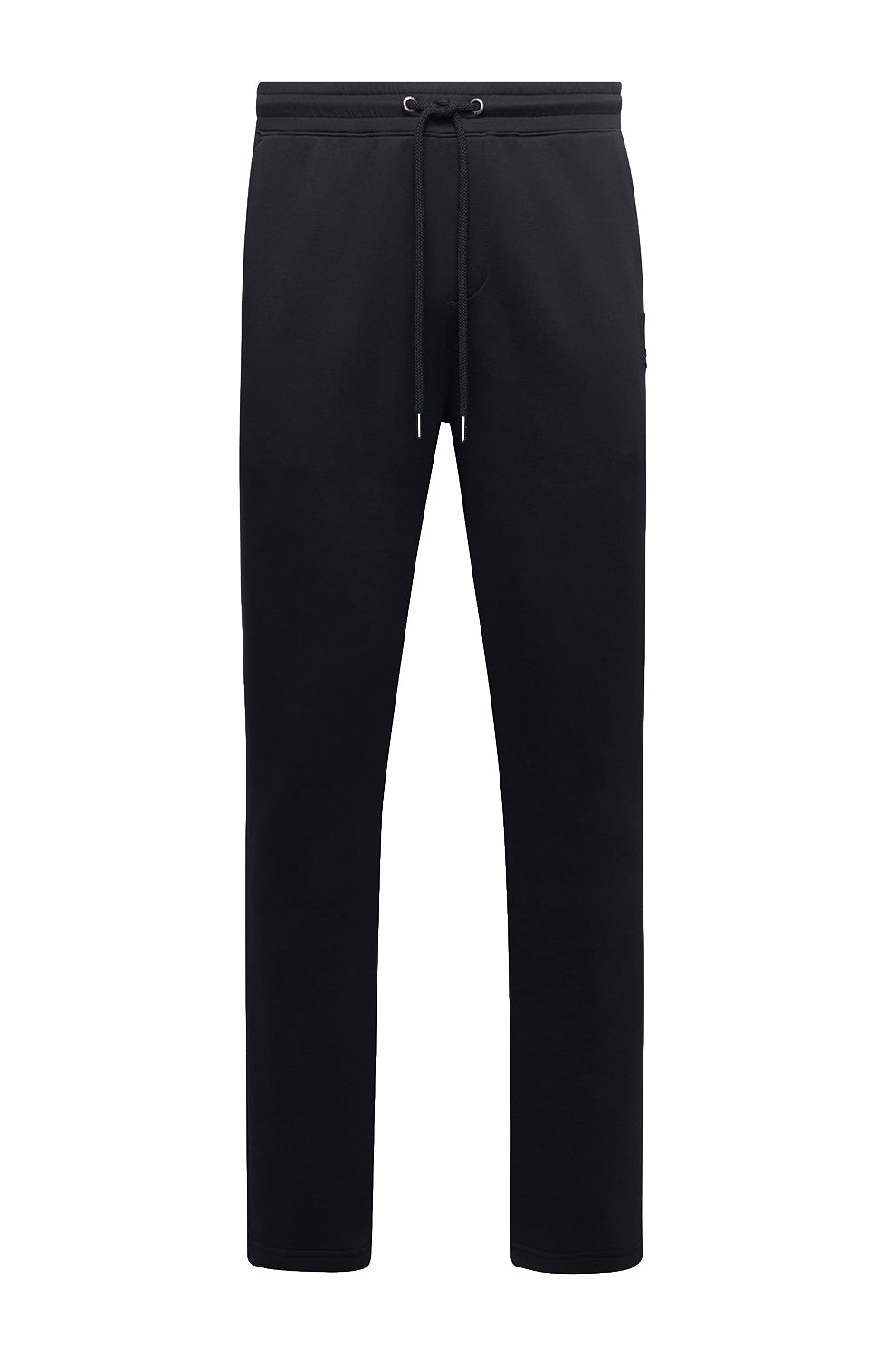 Pantalon jogging sport noir isolé avec cordon à embouts métalliques et taille élastique pour homme par Psycho Bunny