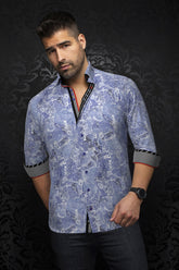 Long sleeve shirt for men by Au Noir | MIRABEAU Light Blue | Menshirt, complete inventory of the Au Noir brand