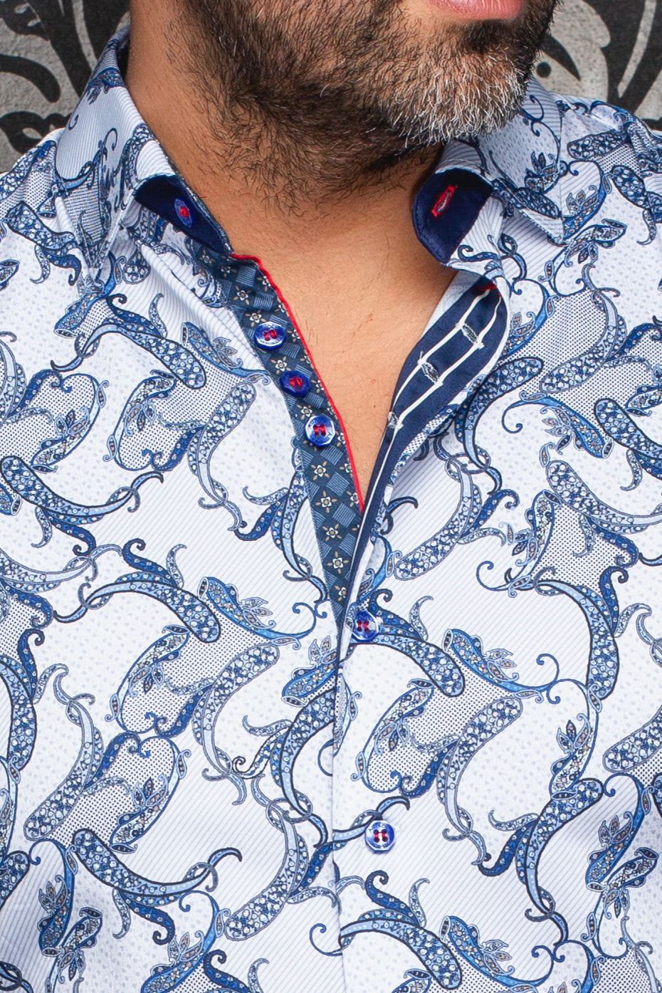 Chemise manches longues pour homme par Au Noir | MIRAGE Bleu | Machemise.ca, inventaire complet de la marque Au Noir