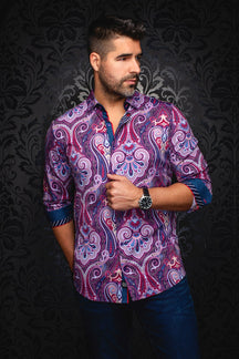 Chemise manches longues en Knit pour homme par Au Noir | MISTWOOD Violet | Machemise.ca, inventaire complet de la marque Au Noir