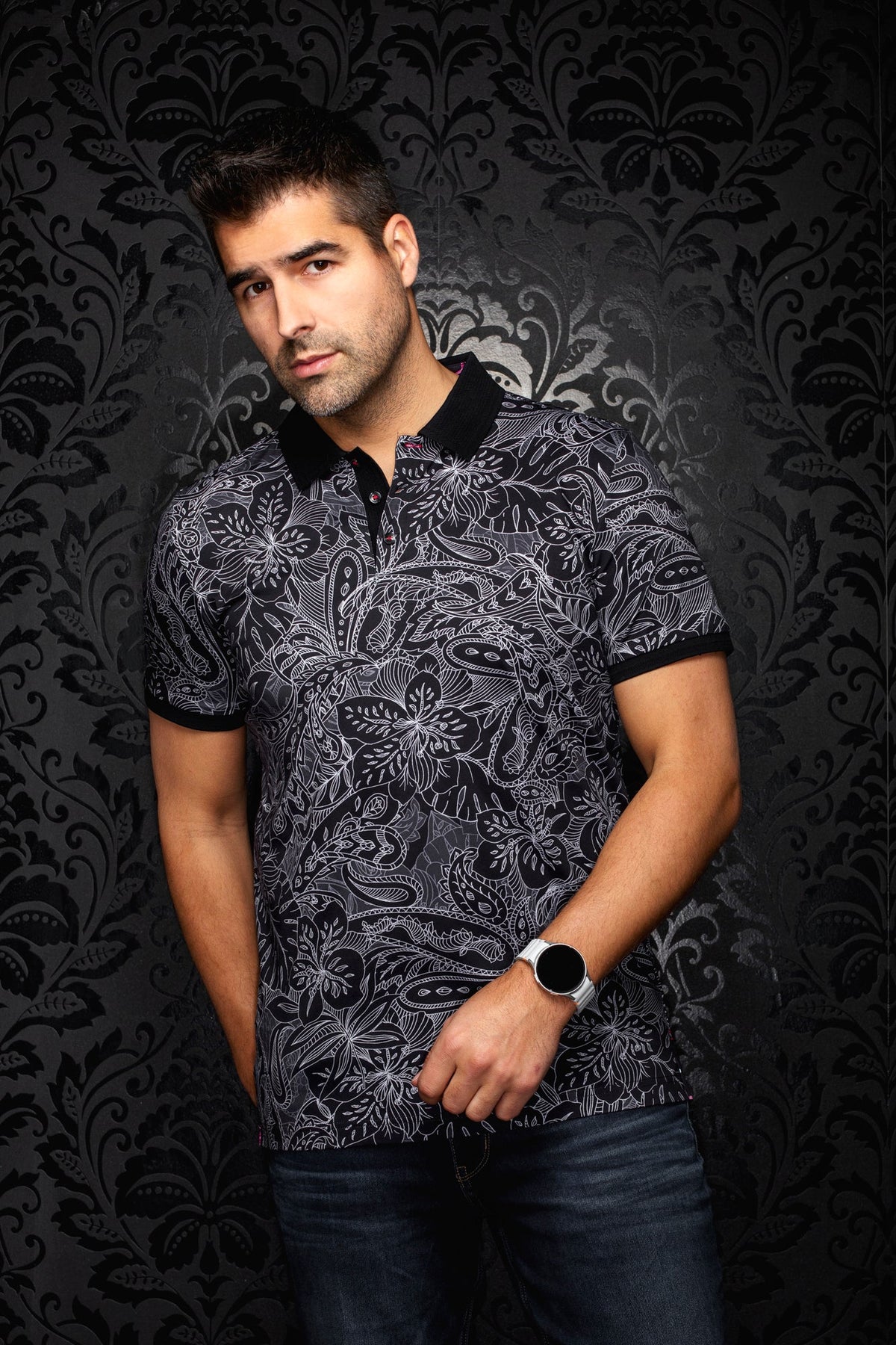 Polo pour homme par Au Noir | MONTEROSSO Noir | Machemise.ca, inventaire complet de la marque Au Noir