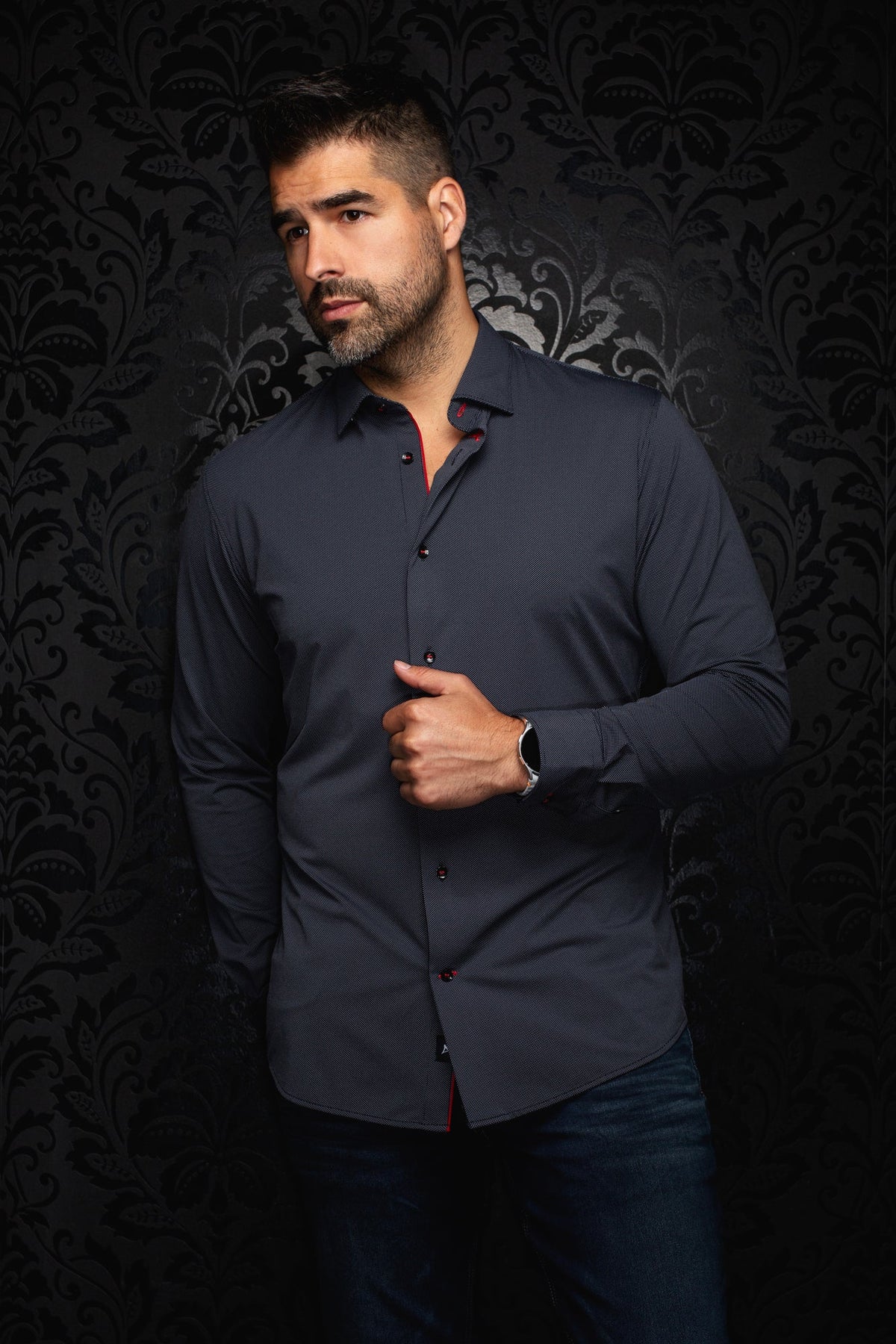 Chemise en nylon pour homme par Au Noir | MONTESSORI Noir | Machemise.ca, inventaire complet de la marque Au Noir