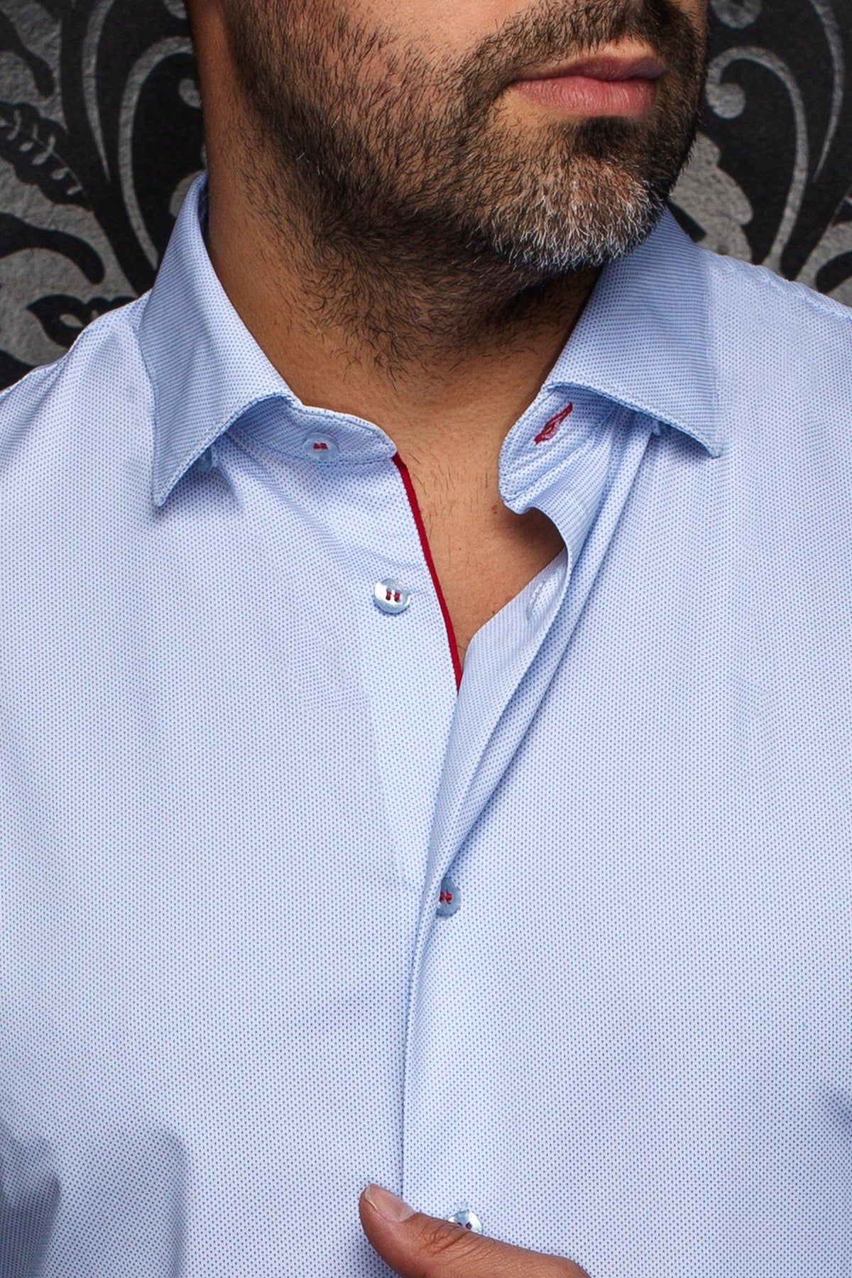 Chemise en nylon pour homme par Au Noir | MONTESSORI Bleu Clair | Machemise.ca, inventaire complet de la marque Au Noir