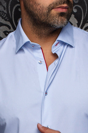 Chemise en nylon pour homme par Au Noir | MONTESSORI Bleu Clair | Machemise.ca, inventaire complet de la marque Au Noir