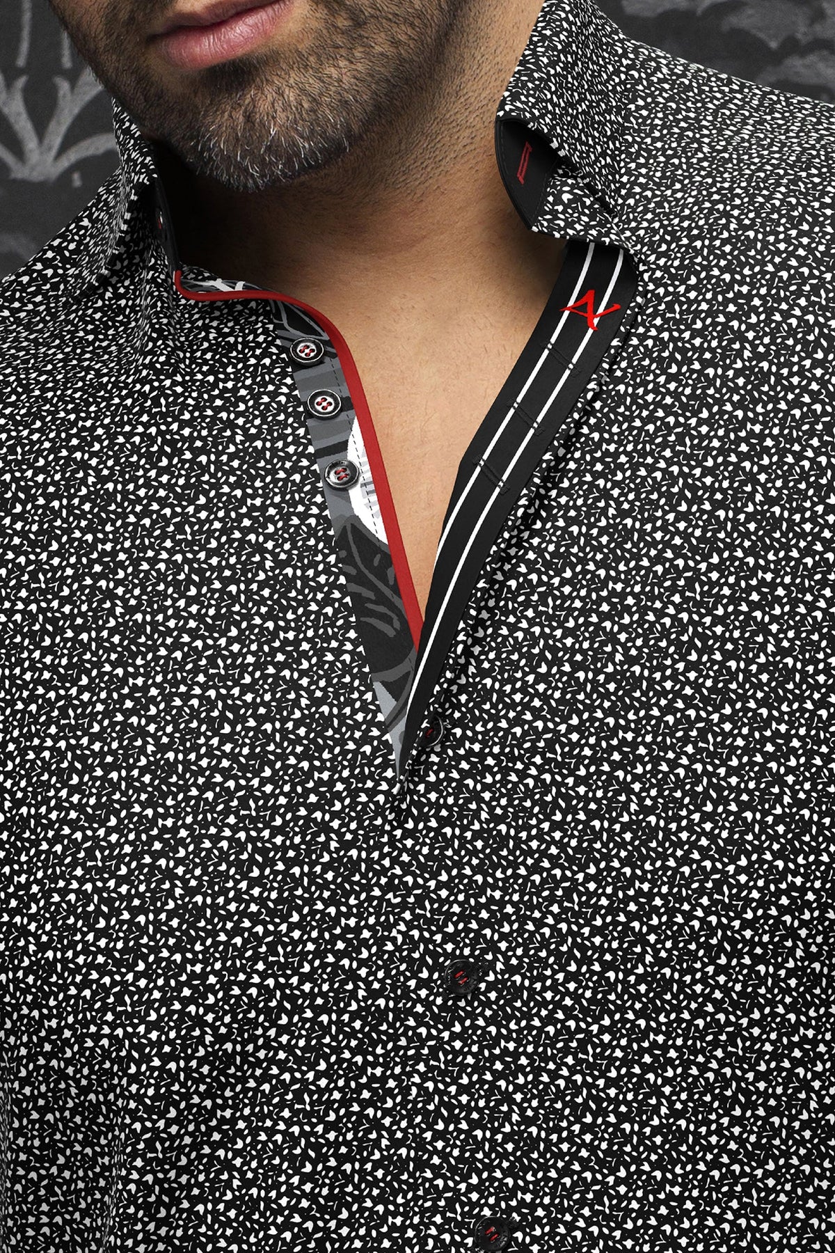 Long sleeve shirt for men by Au Noir | MOZI Black | Menshirt, complete inventory of the Au Noir brand