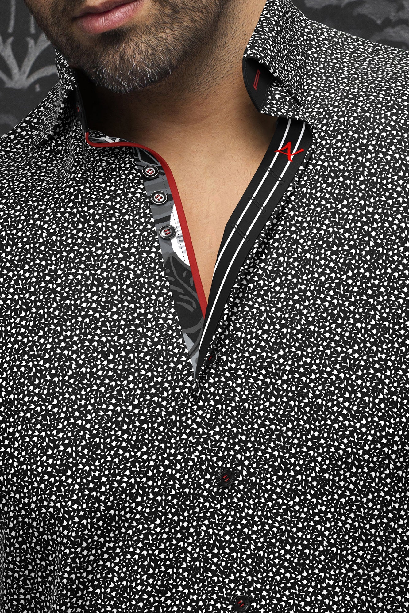 Chemise manches longues pour homme par Au Noir | MOZI Noir | Machemise, inventaire complet de la marque Au Noir