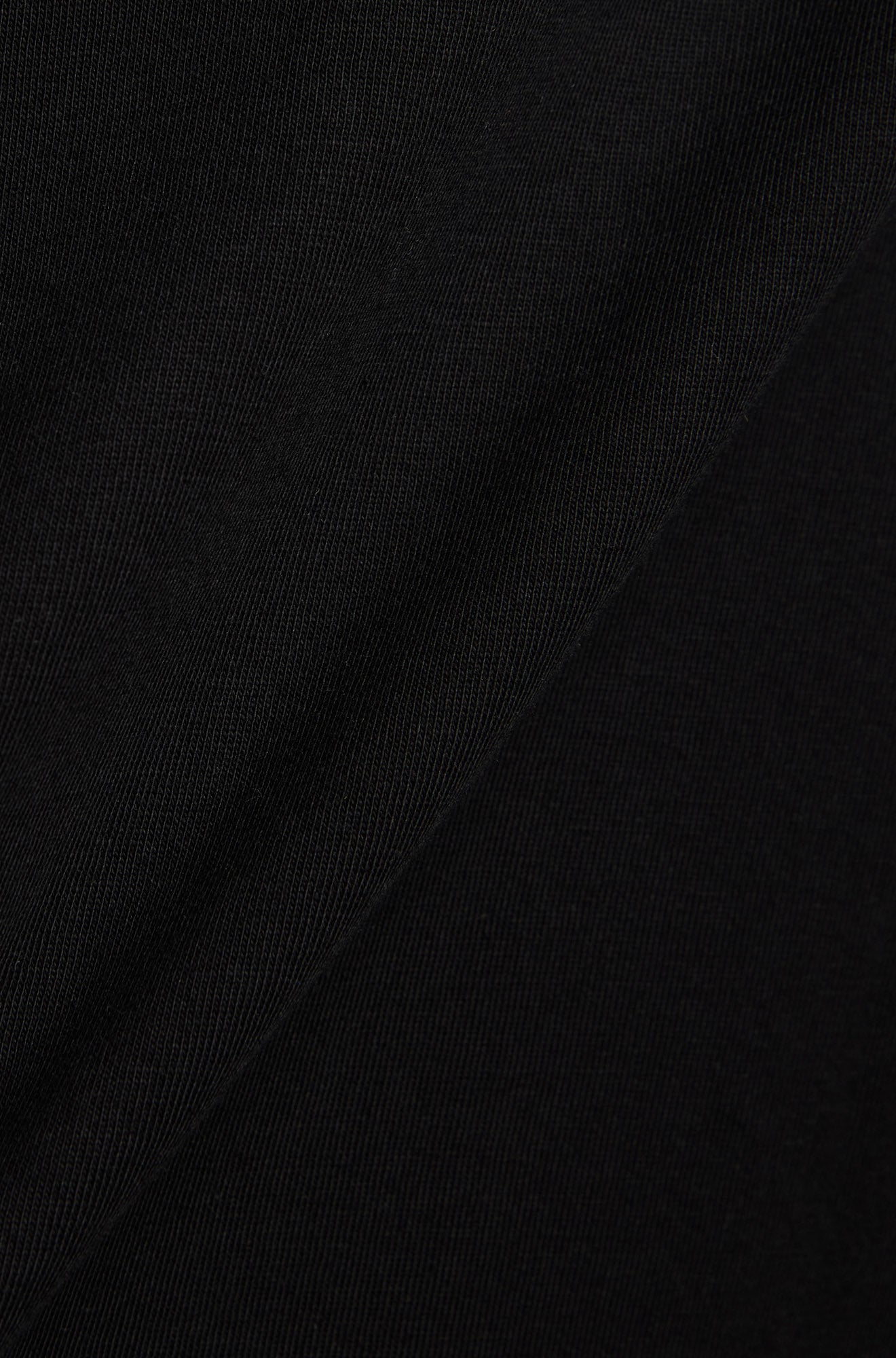 T-Shirt manches longues noir à maille fine avec une surface lisse et jersey pour homme par Psycho Bunny, en gros plan
