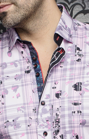 Chemise manches courtes pour homme par Au Noir | NORIYO(SS) Rose | Machemise, inventaire complet de la marque Au Noir
