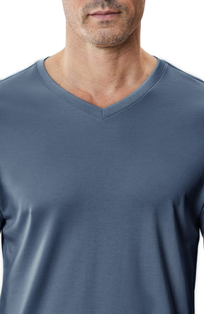 T-shirt à manches courtes col V pour homme par Robert Barakett | 23336V Georgia Vague Océanique | Machemise.ca, vêtements mode pour hommes