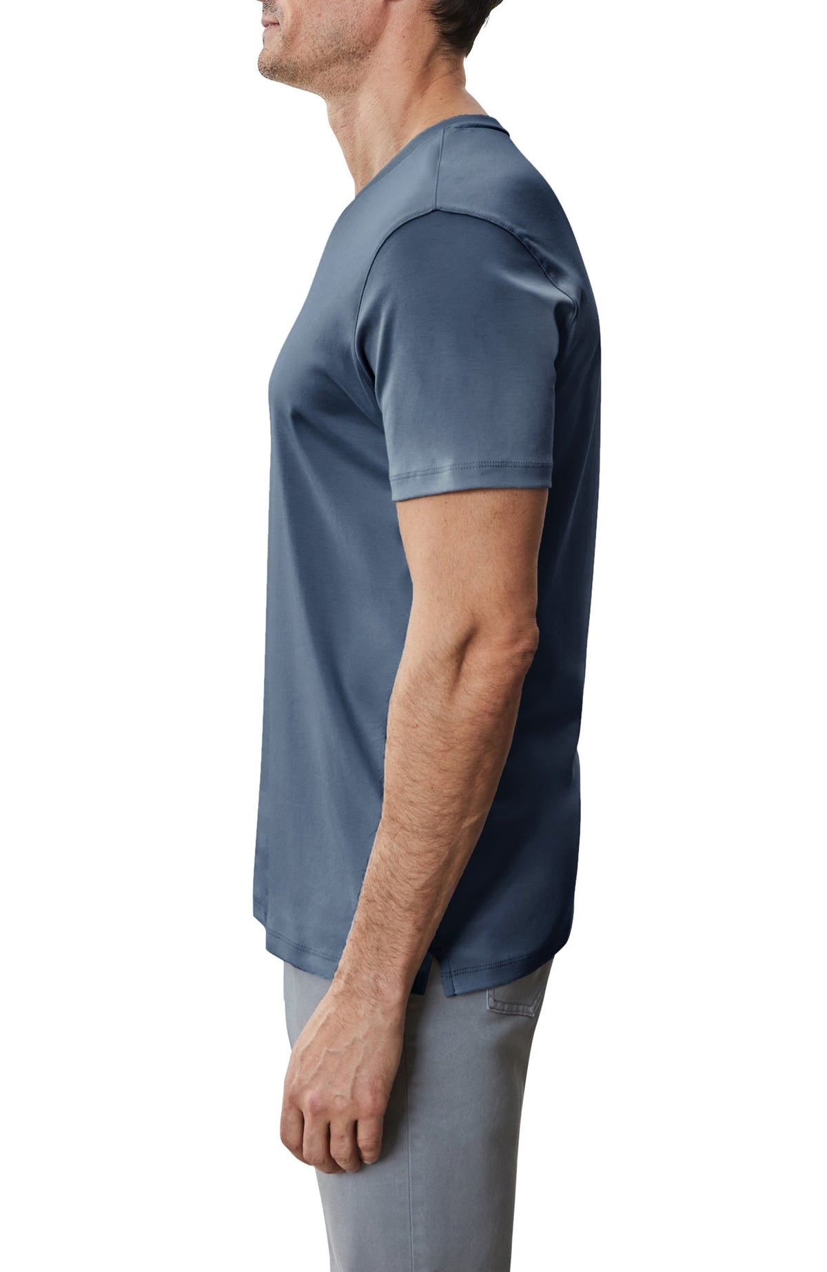 T-shirt à manches courtes col V pour homme par Robert Barakett | 23336V Georgia Vague Océanique | Machemise.ca, vêtements mode pour hommes