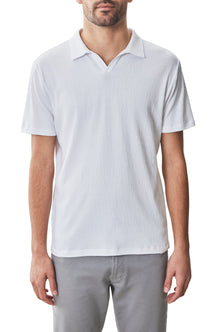 Polo à col ouvert pour homme par Robert Barakett | RB31074 Basil Road Blanc | Machemise.ca, vêtements mode pour hommes