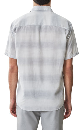 Chemise tissée à manches courtes pour homme par Robert Barakett | RB51517 Lasalle Gris Clair | Machemise.ca, vêtements mode pour hommes
