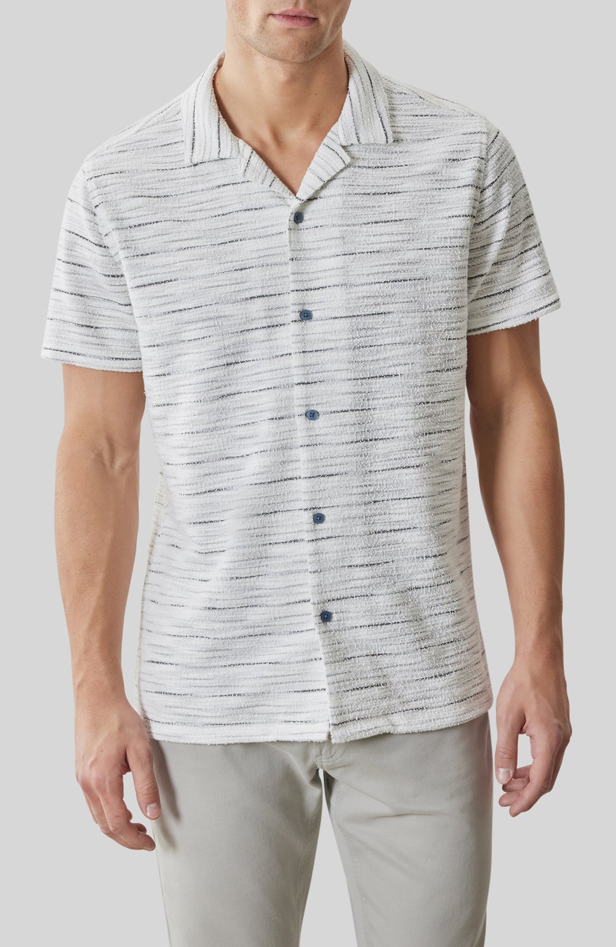 Chemise col resort pour homme par Robert Barakett | RB61036 Sage Cygne | Boutique Vvög, vêtements mode pour homme et femme