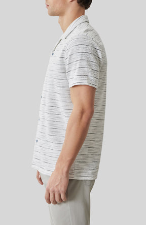 Chemise col resort pour homme par Robert Barakett | RB61036 Sage Cygne | Boutique Vvög, vêtements mode pour homme et femme