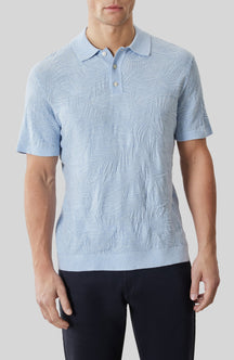 Polo pour homme par Robert Barakett | RB61094 Jorik Bleu Poudré | Boutique Vvög, vêtements mode pour homme et femme