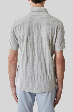 Chemise manches courtes pour homme par Robert Barakett | RB61111 Vessar Gris | Boutique Vvög, vêtements mode pour homme et femme