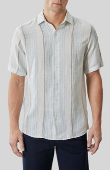 Chemise tissée pour homme par Robert Barakett | RB61142 Thayer Bleu Frais | Boutique Vvög, vêtements mode pour homme et femme