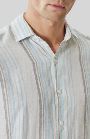 Chemise tissée pour homme par Robert Barakett | RB61142 Thayer Bleu Frais | Boutique Vvög, vêtements mode pour homme et femme