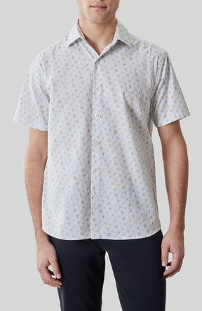 Chemise tissée pour homme par Robert Barakett | RB61204 Turcot Bleu Frais | Boutique Vvög, vêtements mode pour homme et femme