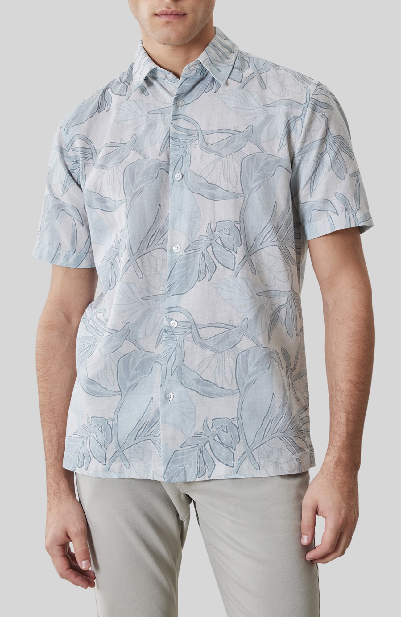 Chemise tissée pour homme par Robert Barakett | RB61256 Stratford Sarcelle Poussiéreuse | Boutique Vvög, vêtements mode pour homme et femme