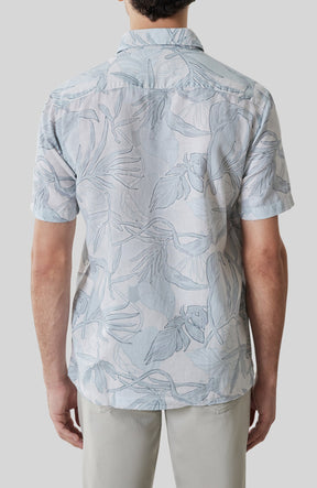 Chemise tissée pour homme par Robert Barakett | RB61256 Stratford Sarcelle Poussiéreuse | Boutique Vvög, vêtements mode pour homme et femme