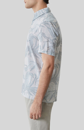 Chemise tissée pour homme par Robert Barakett | RB61256 Stratford Sarcelle Poussiéreuse | Boutique Vvög, vêtements mode pour homme et femme