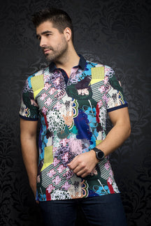 Polo for men by Au Noir | OSKAR Multi | Menshirt, complete inventory of the Au Noir brand
