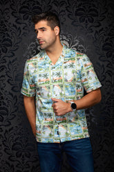 Chemise Performance à col ouvert pour homme par Au Noir | PALMBEACH T Olive | Machemise.ca, inventaire complet de la marque Au Noir