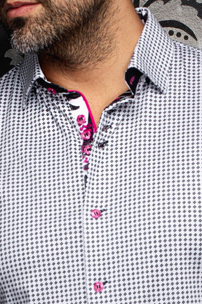 Chemise manches longues en Knit pour homme par Au Noir | POLGAR Noir Gris | Machemise.ca, inventaire complet de la marque Au Noir