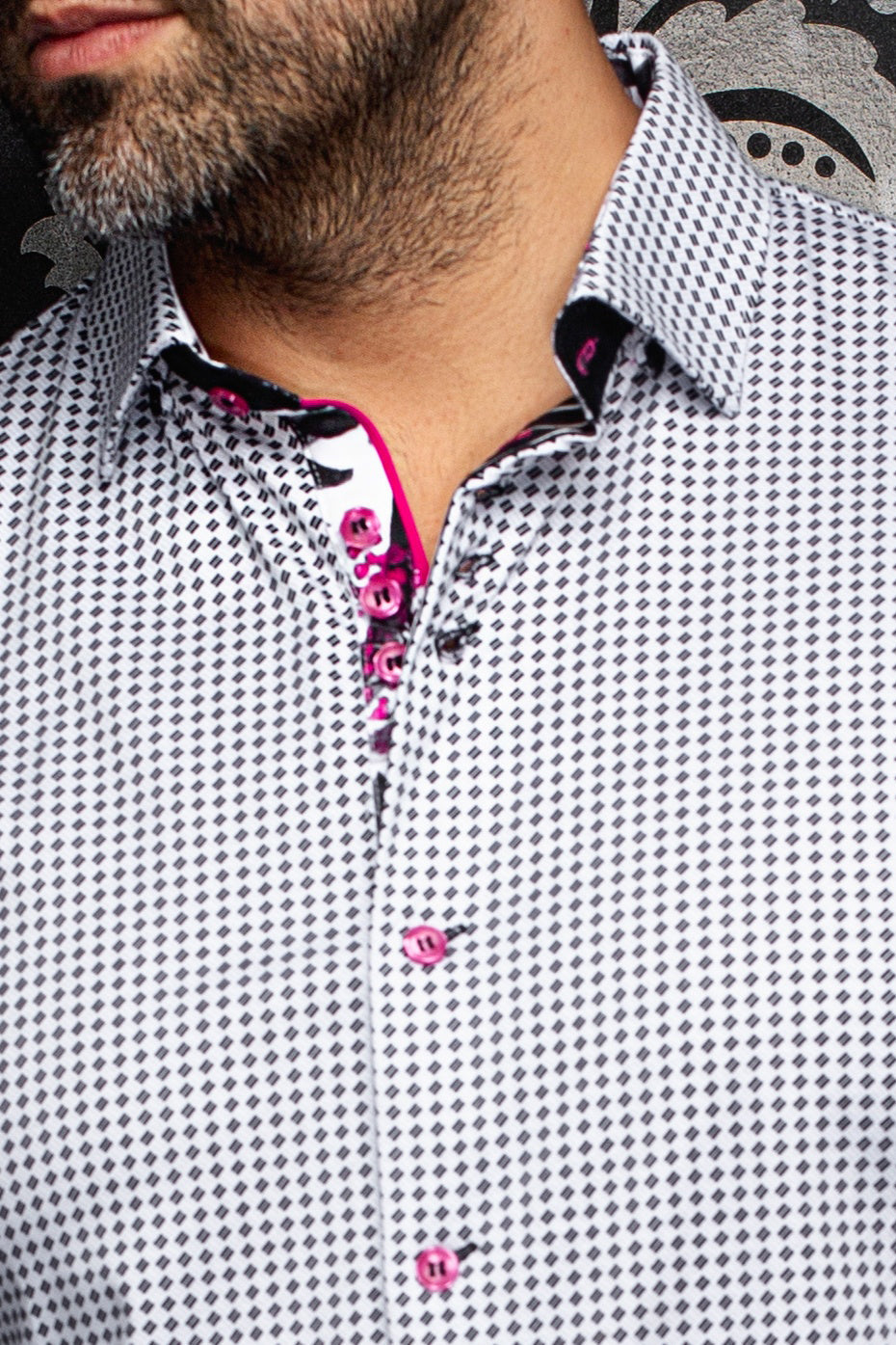 Chemise manches longues en Knit pour homme par Au Noir | POLGAR Noir Gris | Machemise.ca, inventaire complet de la marque Au Noir
