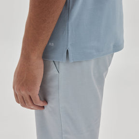 Polo col ouvert pour homme par Robert Barakett | Georgia RB11016 Bleu Pâle | Boutique Vvög, vêtements mode pour homme et femme