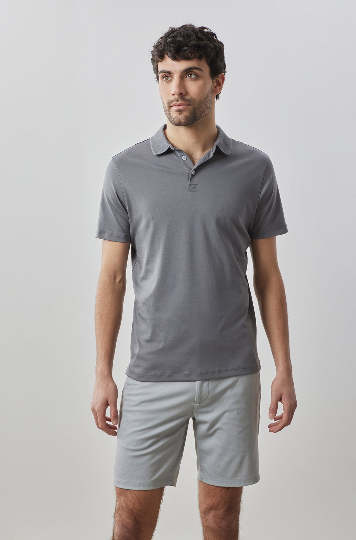Polo à manches courtes "honeycomb" pour homme par Robert Barakett | RB11016 Georgia Cendre Chaude | Machemise.ca, vêtements mode pour hommes