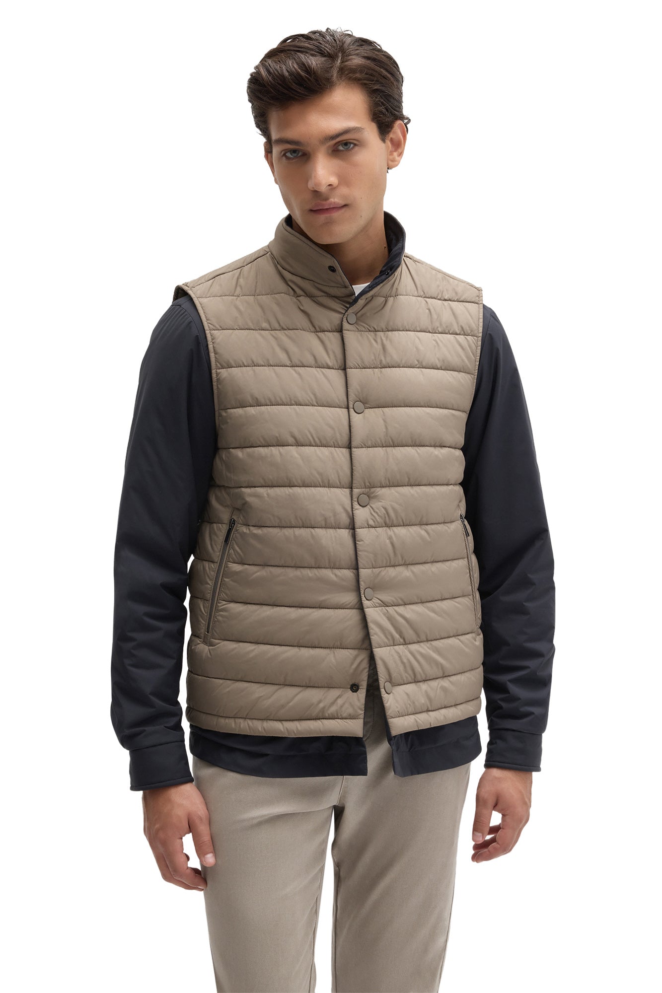 Robert Barakett men's taupe jacket shown from the front