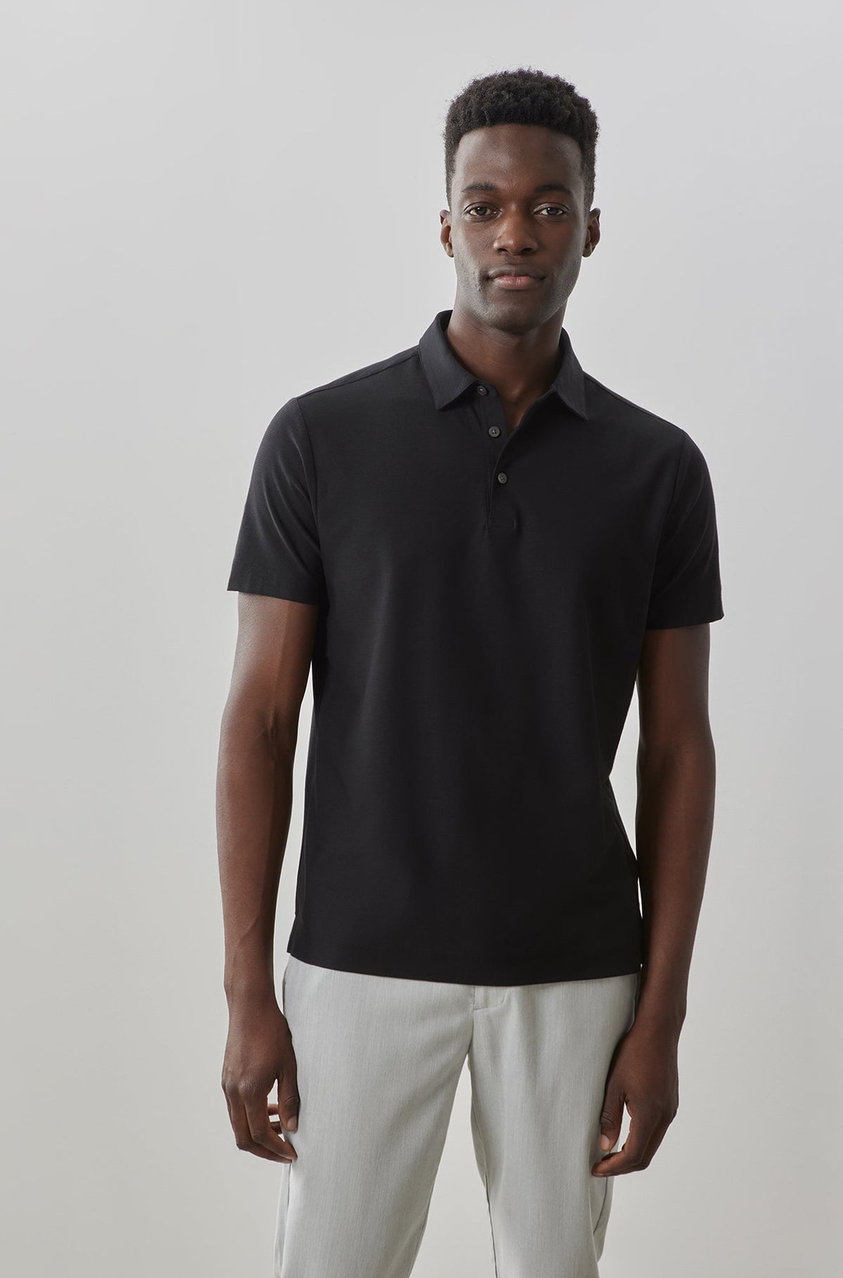 Polo à manches courtes pour homme par Robert Barakett | RB31040 Hickman Noir | Machemise.ca, vêtements mode pour hommes