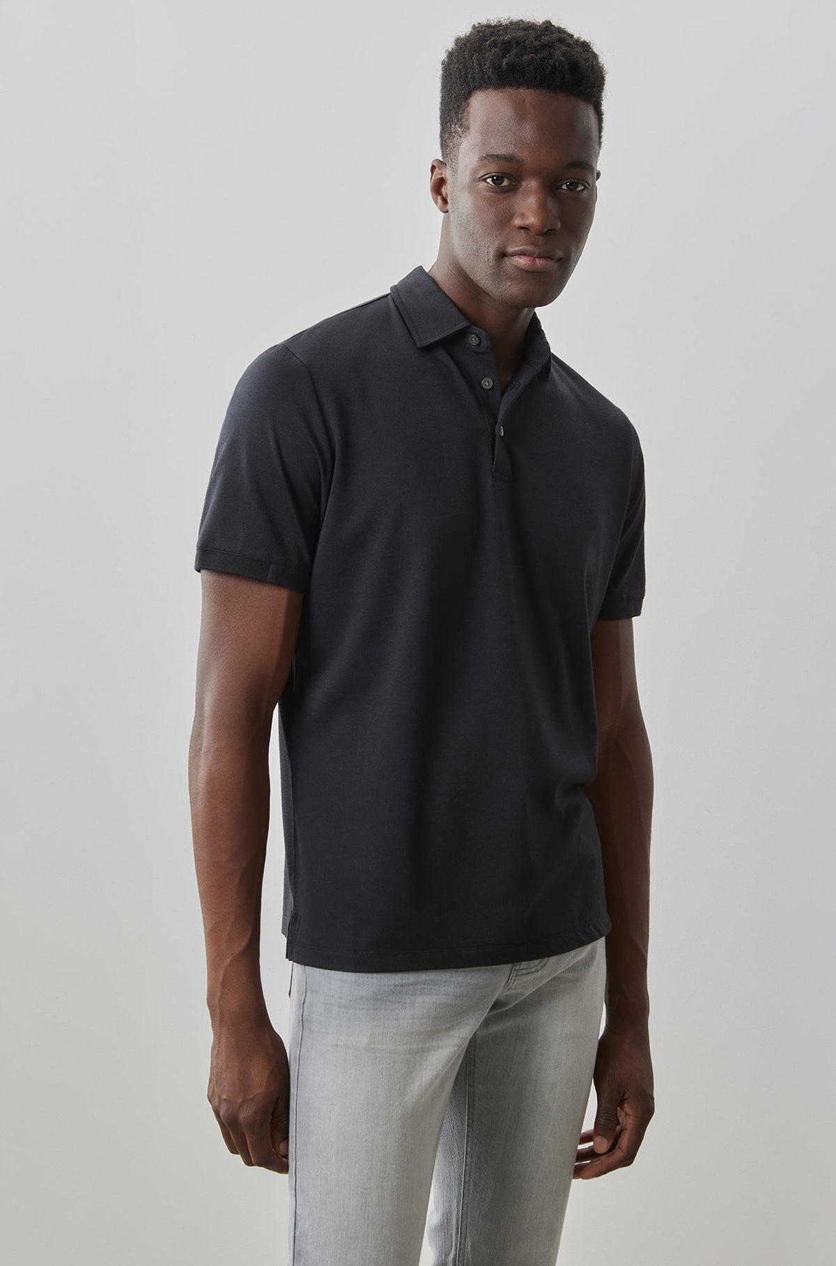 Polo à manches courtes pour homme par Robert Barakett | RB31088 Ragdan Noir | Machemise.ca, vêtements mode pour hommes