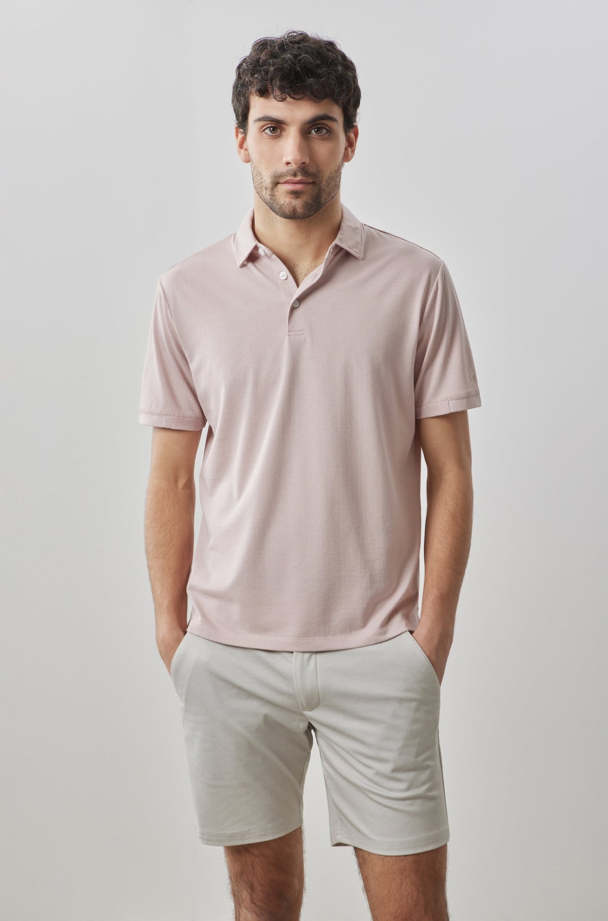 Polo à manches courtes pour homme par Robert Barakett | RB31088 Ragdan Corail | Machemise.ca, vêtements mode pour hommes