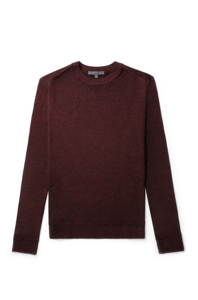 Chandail M.L. col rond pour homme par Robert Barakett | RB32345 Bertona Bordeaux | Machemise.ca, vêtements mode pour hommes