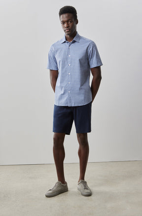 Chemise tissée à manches courtes pour homme par Robert Barakett | RB41038 Dearborn Bleu | Machemise.ca, vêtements mode pour hommes