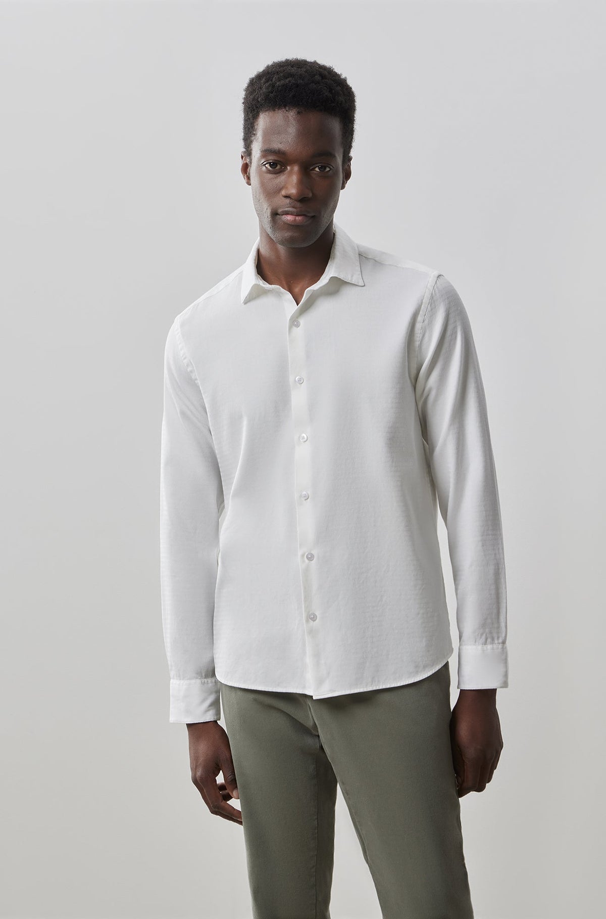 Chemise tissée à manches longues pour homme par Robert Barakett | RB41152 Colter Blanc | Machemise.ca, vêtements mode pour hommes