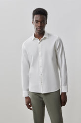 Chemise tissée à manches longues pour homme par Robert Barakett | RB41152 Colter Blanc | Machemise.ca, vêtements mode pour hommes