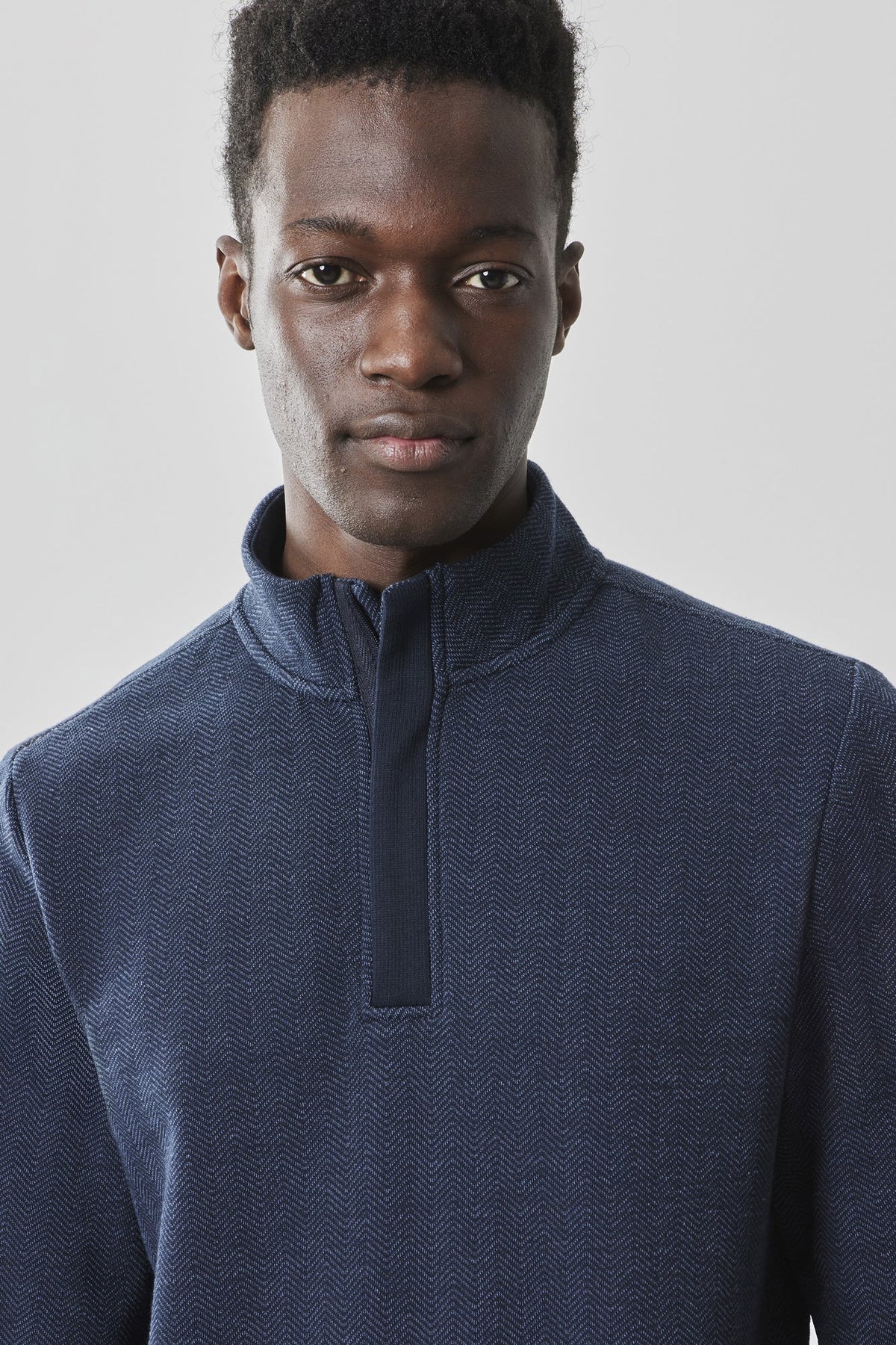 Chandail avec demi-zip pour homme par Robert Barakett | RB41459 Parkview Bleu Marine | Machemise.ca, vêtements mode pour hommes